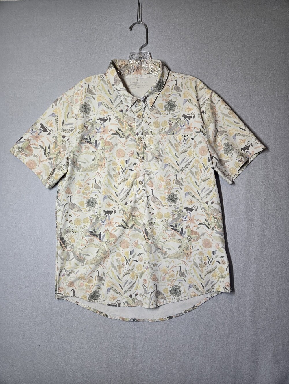 Nike Golf Men's Polo Enemies of The Course Animal Print Size Large